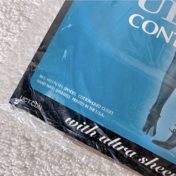 Vintage Enchantress Ultra Control Top Pantyhose In Taupe & Beige x2 NWT - Picture 3 of 12